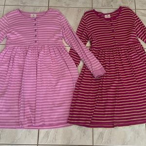 Hanna Andersson Older Button Style Playday Daydress Dress 150 (12) Lot of 2